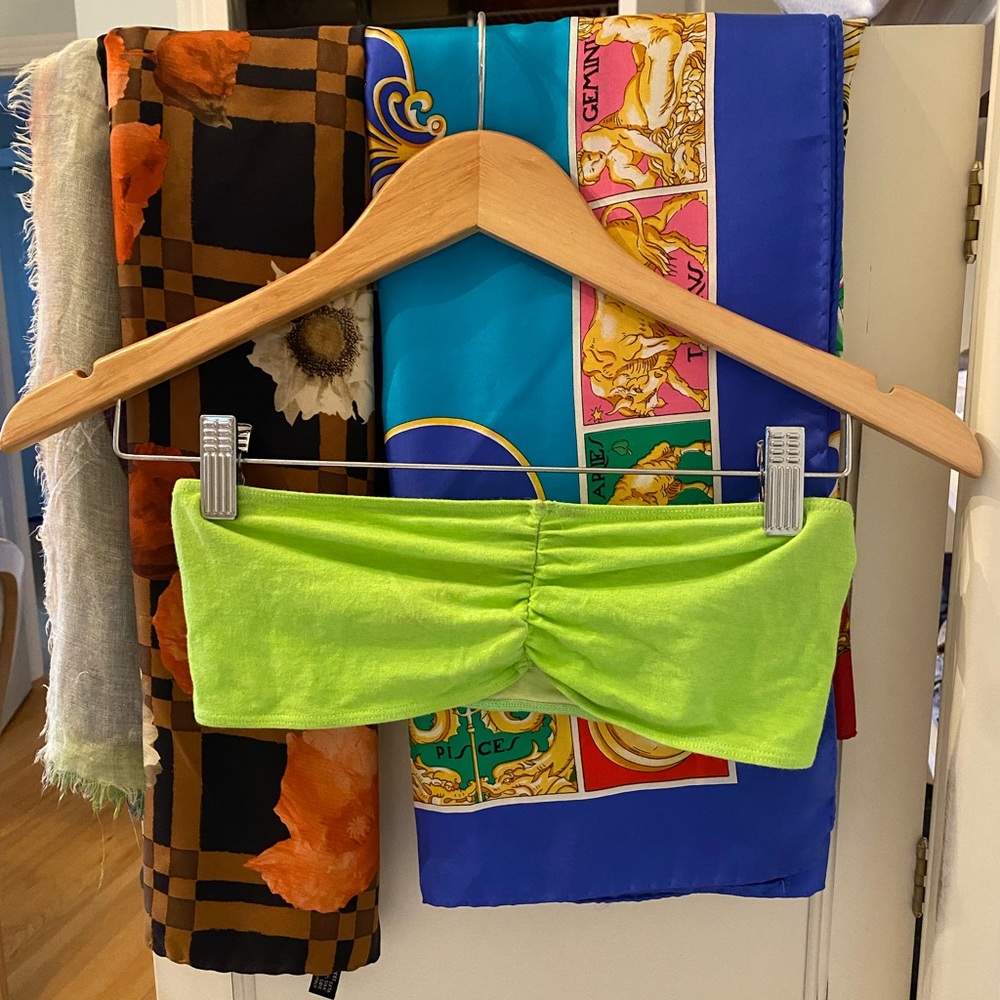 American Apparel Vintage Neon Lime Green Bandeau